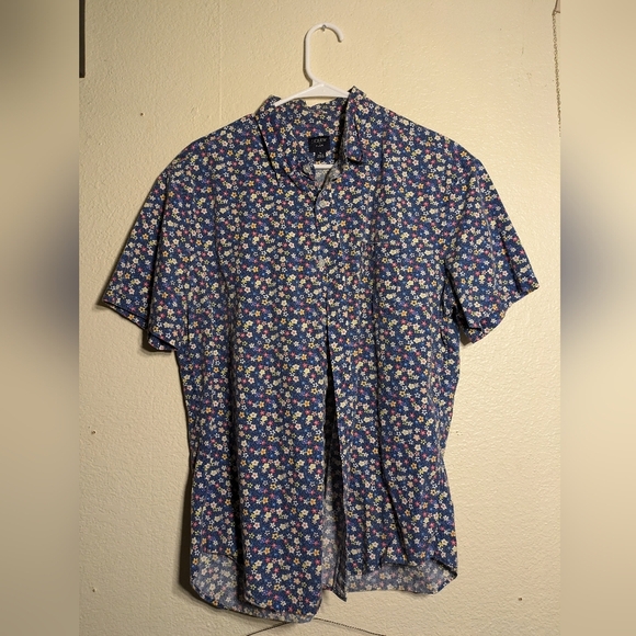 J. Crew Blue and White Casual Button Down Shirtcrew Size Large - Picture 2 of 5
